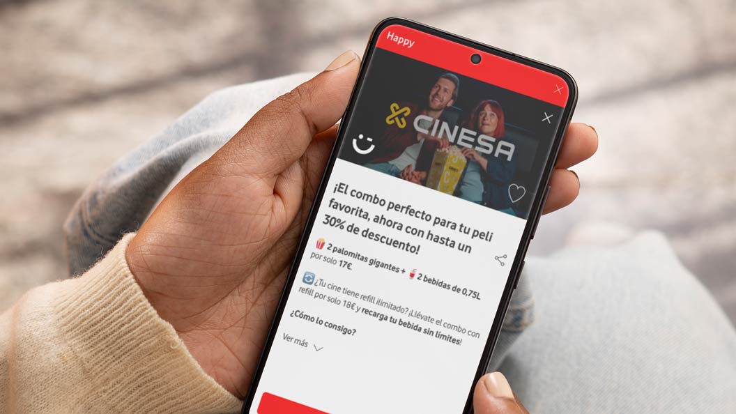 Ejemplos de ventaja de un partner como es Cinesa en el programa de fidelización de Vodafone
